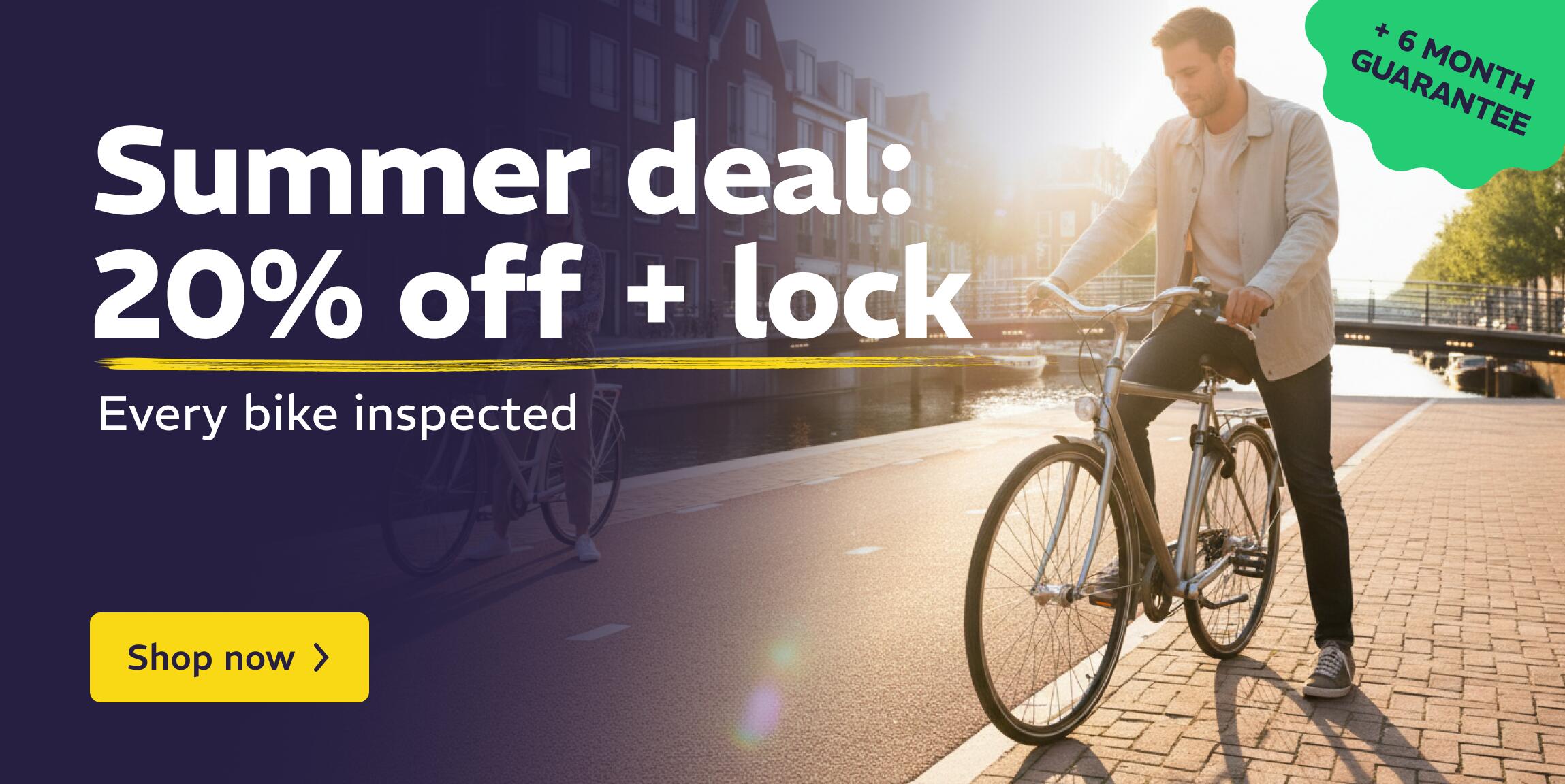 Banner - Summer sale: 20% off + lock