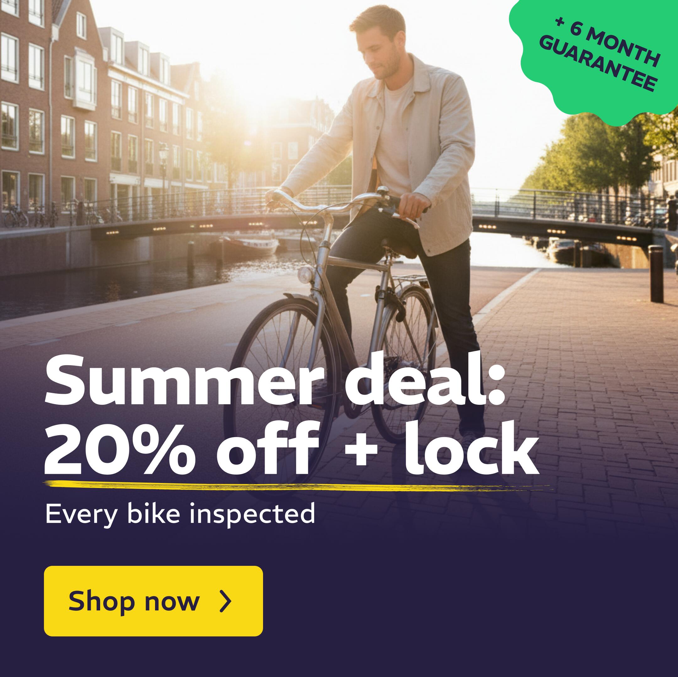 Banner mobile - Summer sale: 20% off + lock