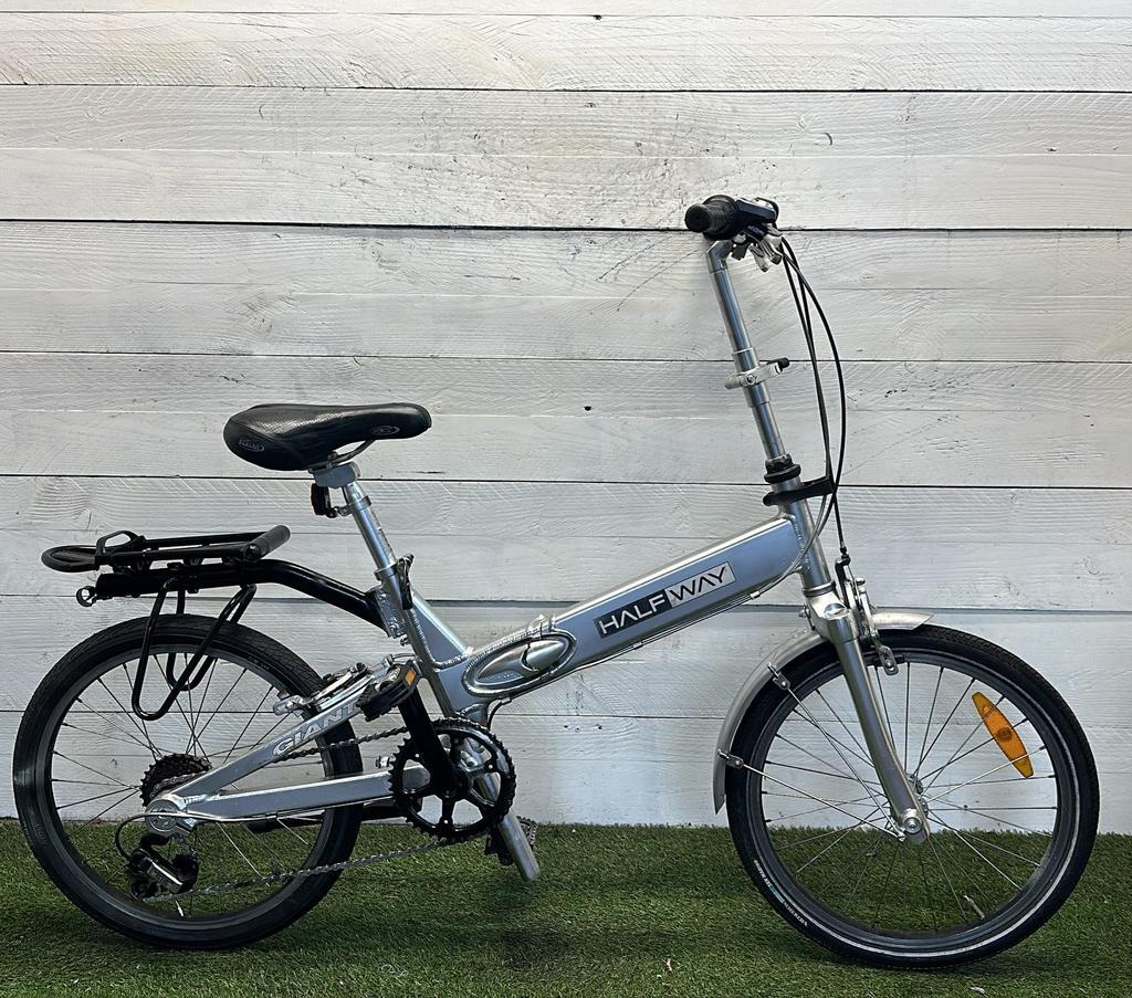 Giant folding city bike, grey/metal