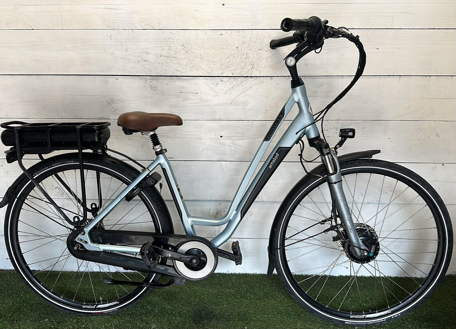 Amslod electric mom/dad bike city bike 561Wh, grey/metal