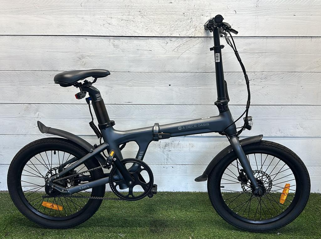 Electric city bike 345Wh, grey/metal
