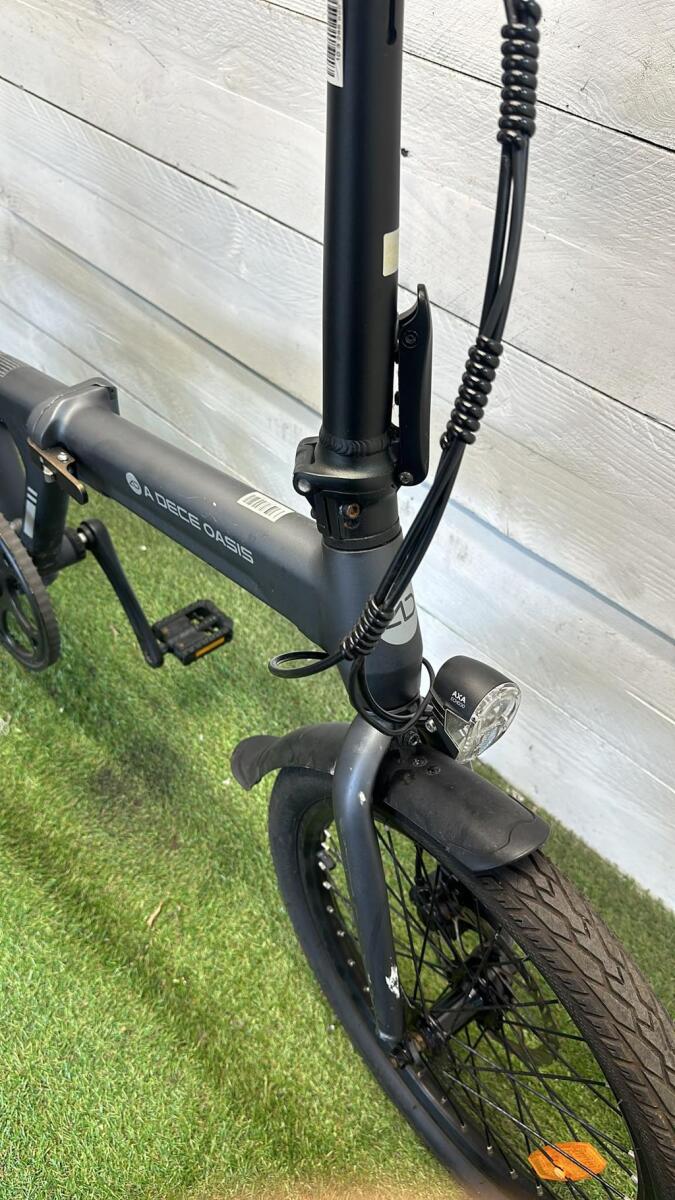 Electric city bike 345Wh, grey/metal (3)