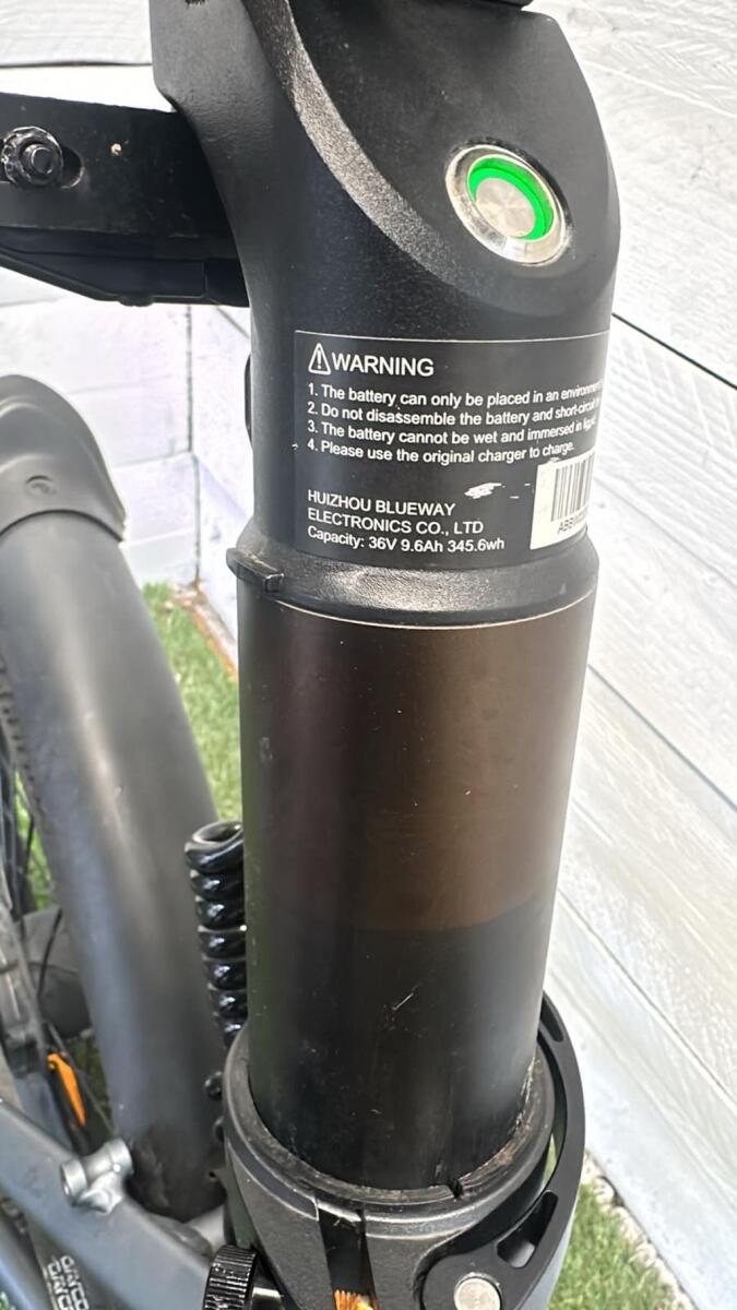 Electric city bike 345Wh, grey/metal (5)