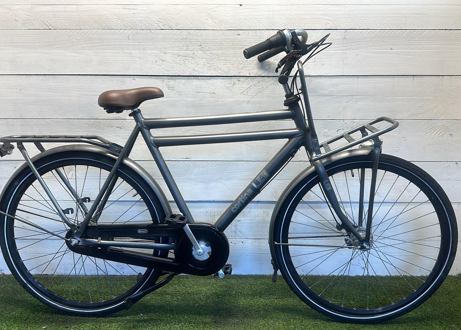 Cortina transport city bike, grey/metal