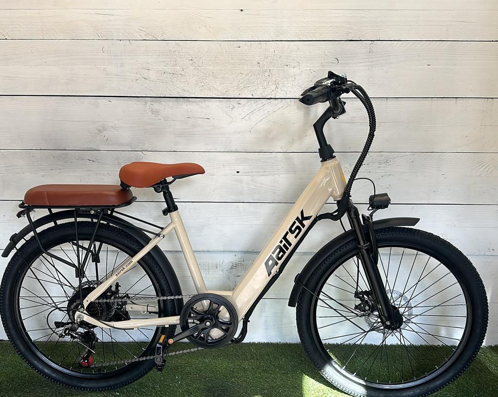 Electric city bike 400Wh, white