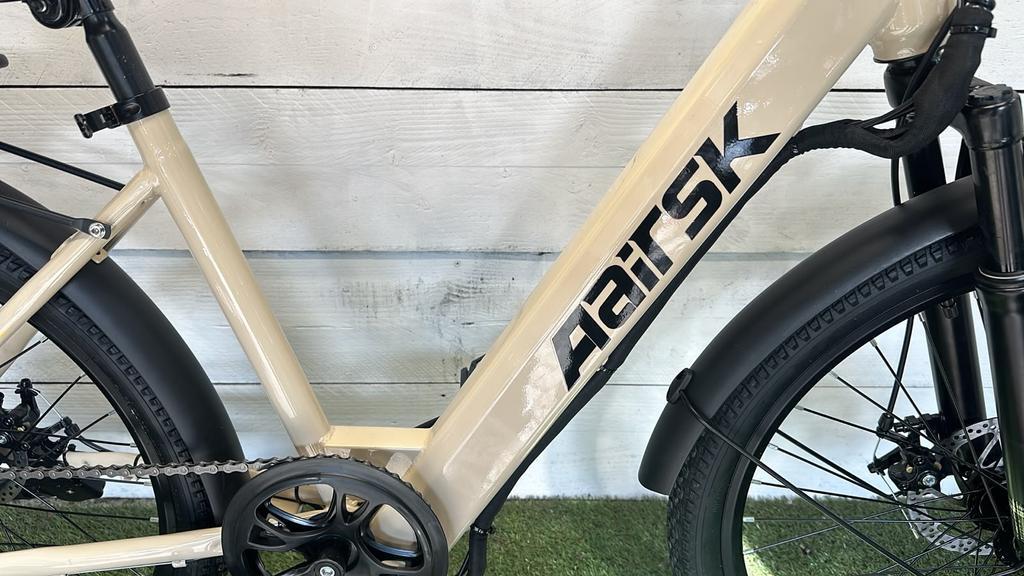 Electric city bike 400Wh, white (3)