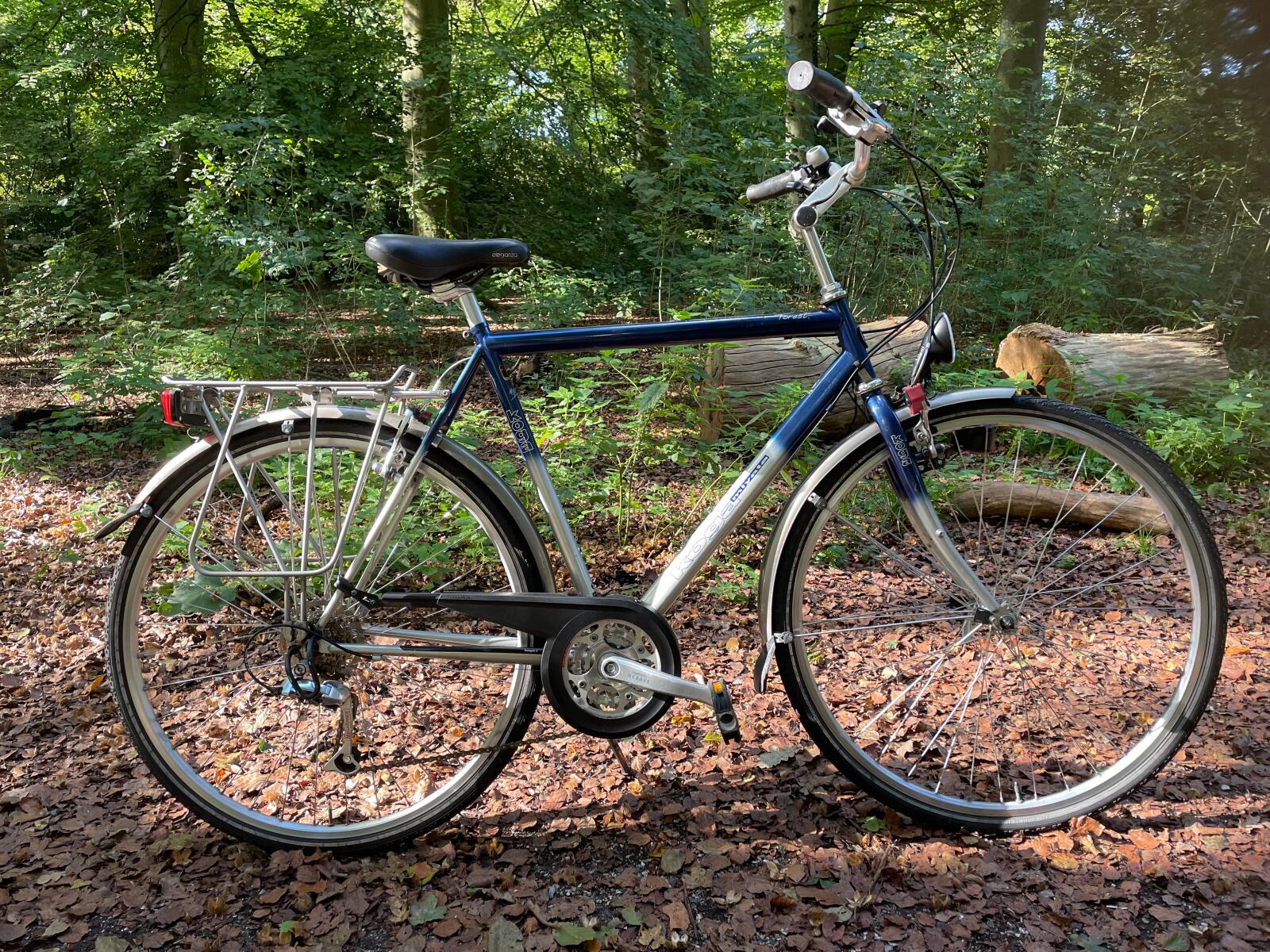Blauw-grijze Koga-Miyata Forest Toerfiets