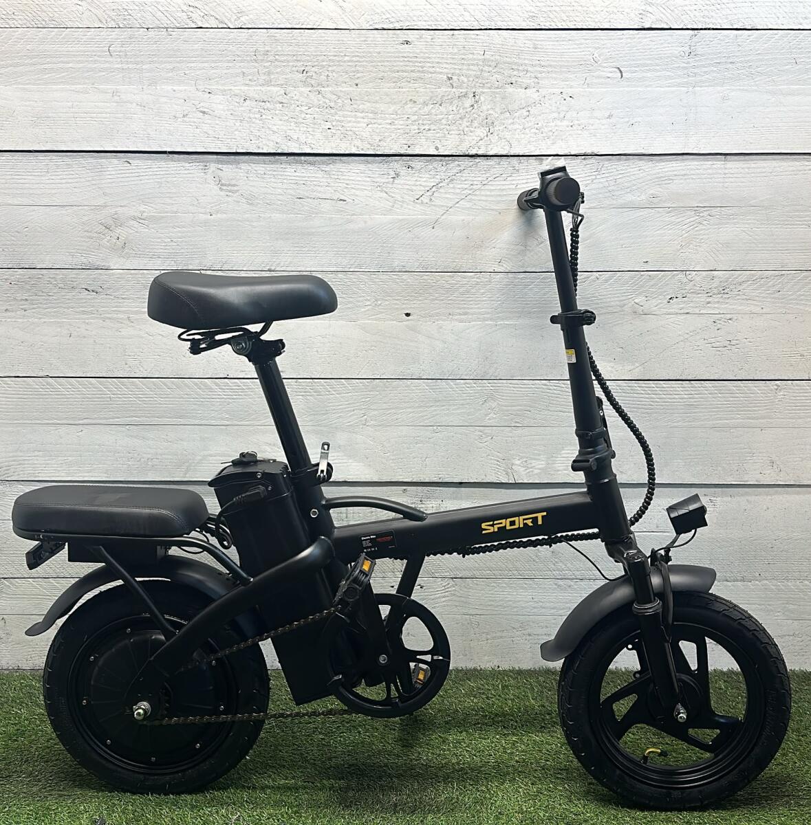 Electric folding city bike 258Wh, black