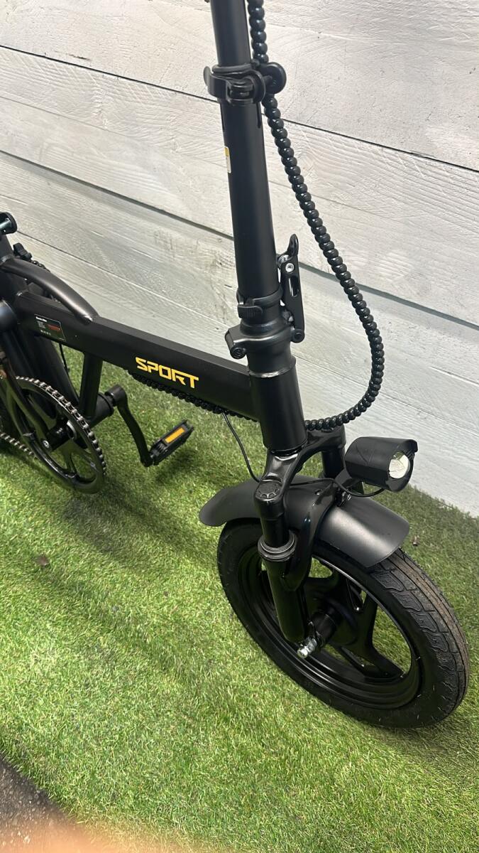 Electric folding city bike 258Wh, black (4)