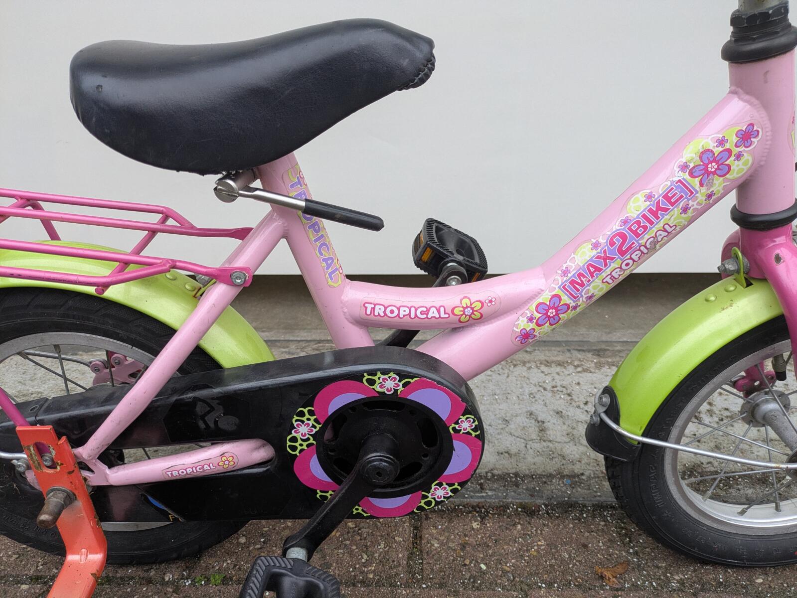 12,5 inch Max2Bike Tropical met zijwielen. (5)