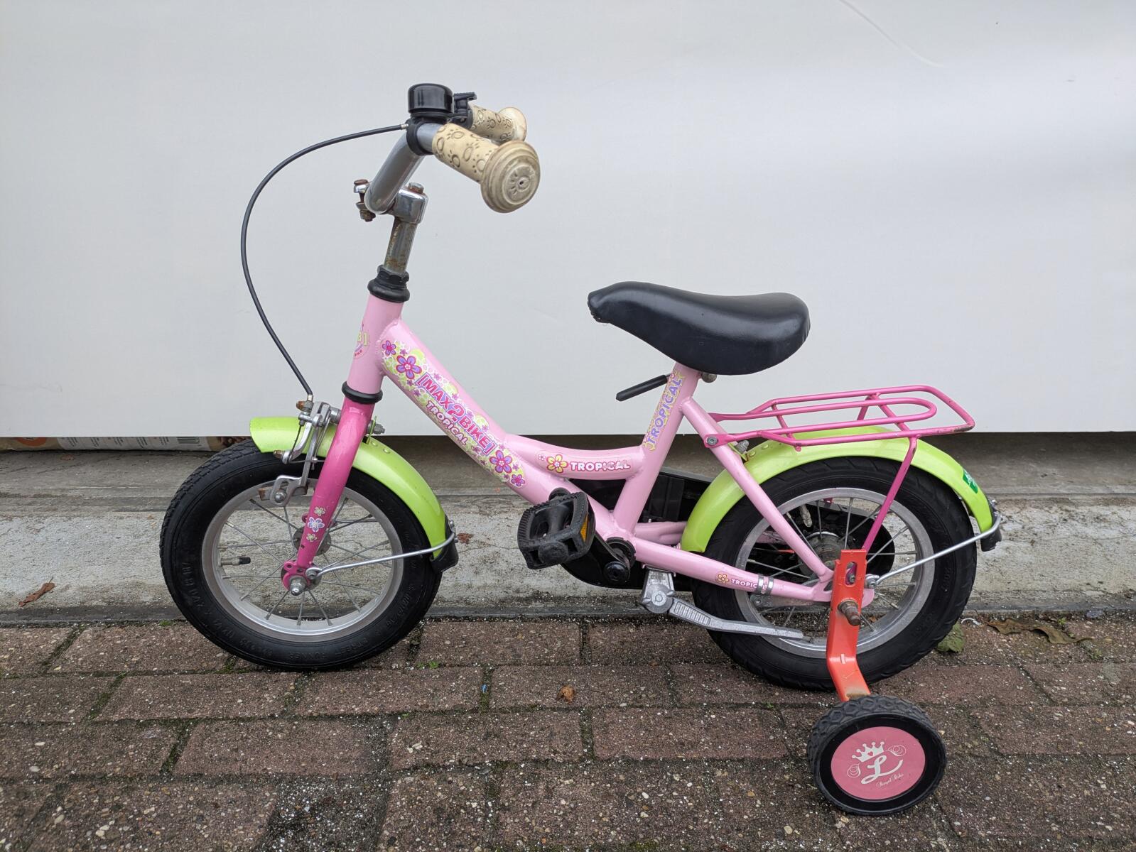 12,5 inch Max2Bike Tropical met zijwielen. (4)