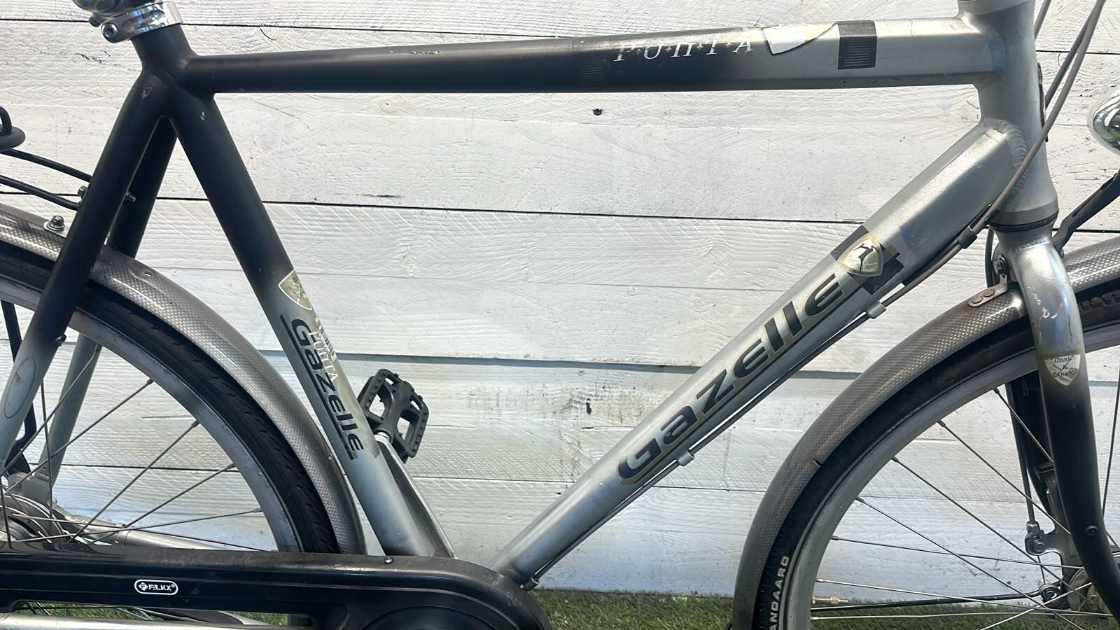 Gazelle city bike, grey/metal (3)