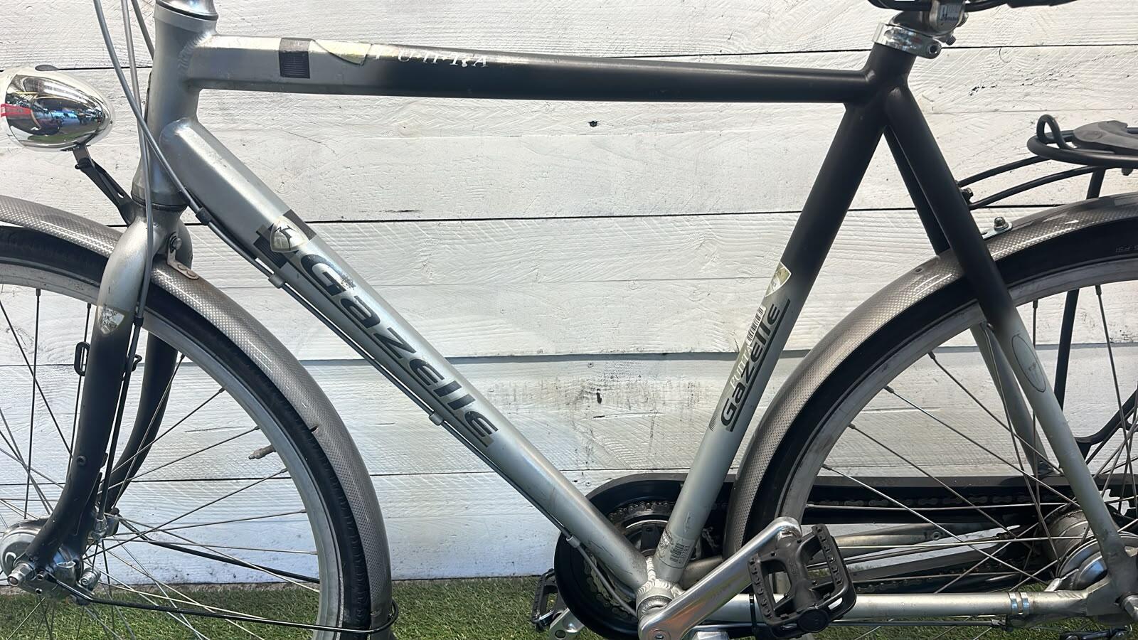 Gazelle city bike, grey/metal (4)