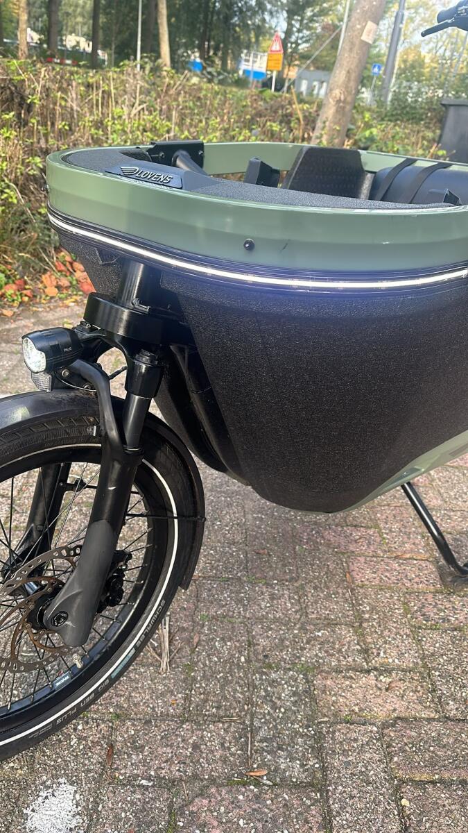 Bakfiets electric city bike 540Wh, green (5)