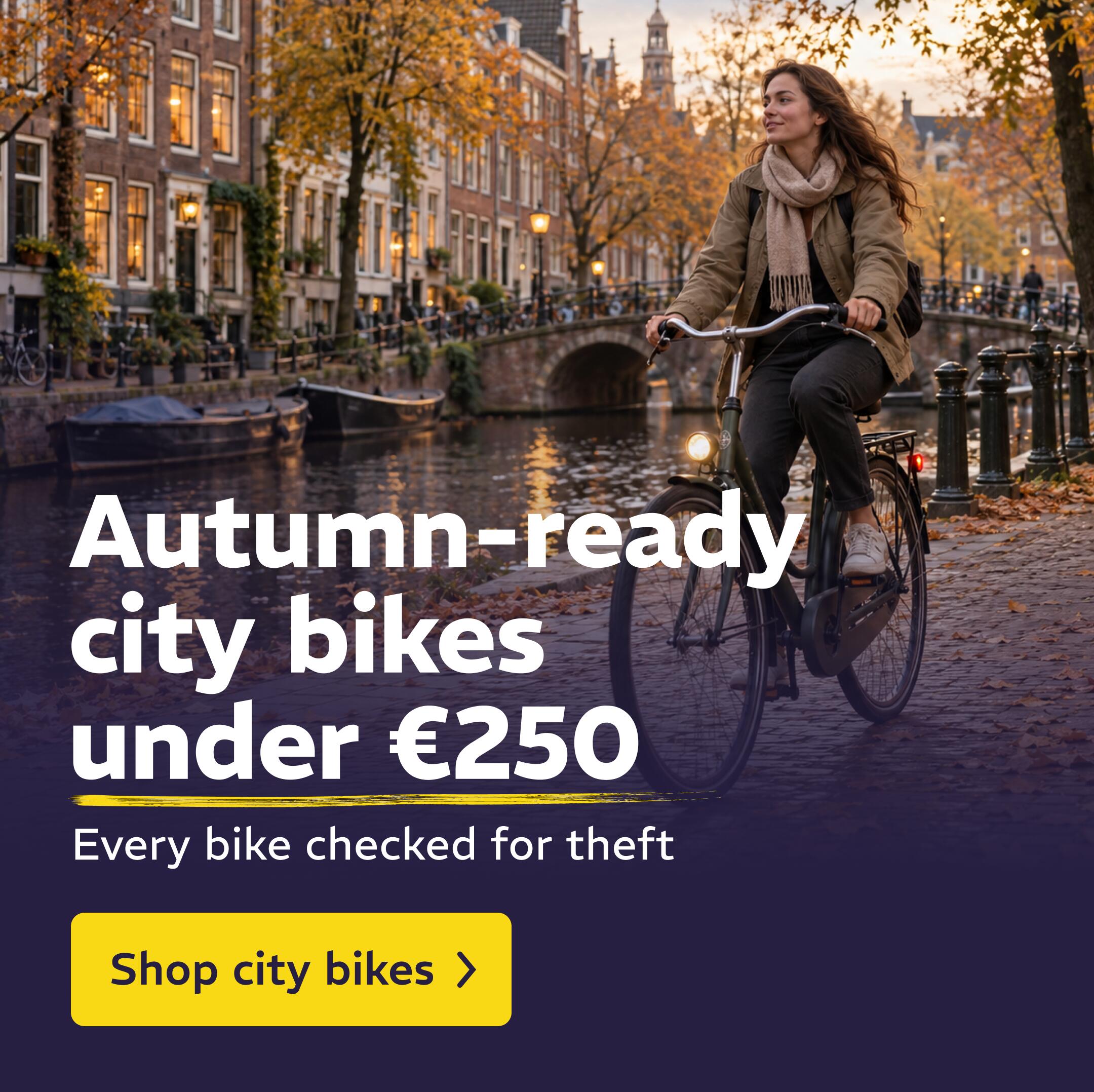 Autumn-ready city bikes under €250